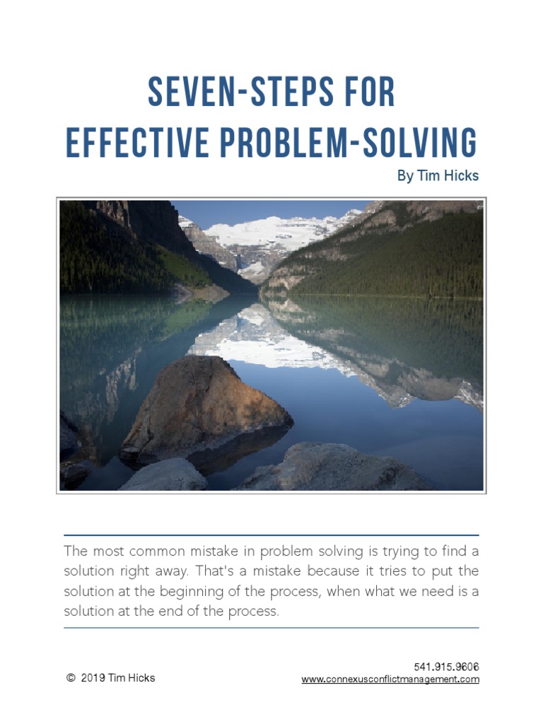 Seven Steps For Effective Problem Solving 3 | PDF | Mediation ...