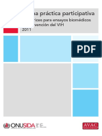 Onusida - Buena Práctica Participativa Directrices para Ensayos Biomédicos de Prevención Del Vih. 2011