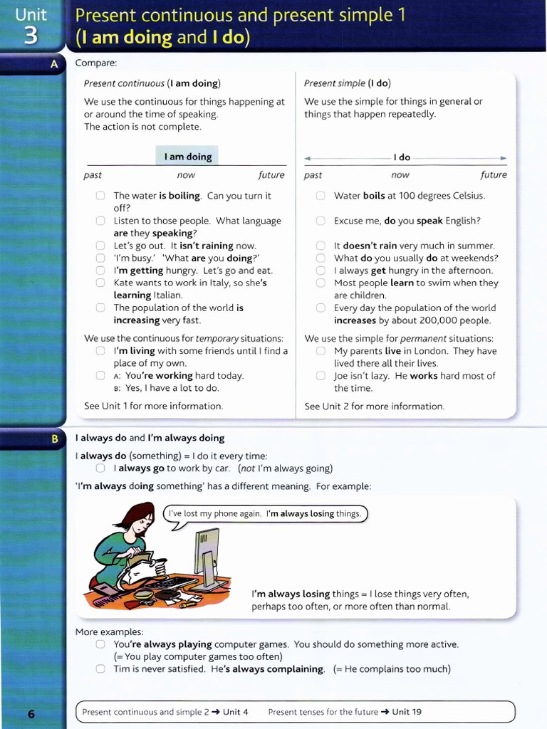 Worksheet Presen Simple and Present Continuous | PDF | Linguistics