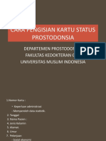 Cara Pengisian Kartu Status Prostodonsia