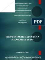 Propuestas Que Apuntan A Mejorar El Sgsss