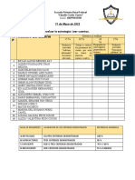 Lista de cotejo español