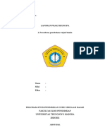 Contoh Format Laporan Praktikum PGSD