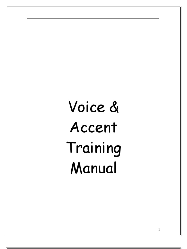Voice and Accent Training Material Vowel Human Voice