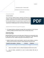 Evaluación formativa sobre comunicación y redacción