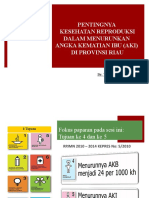 Pentingnya Kespro Dalam Menurunkan Aki - Dr. Nov