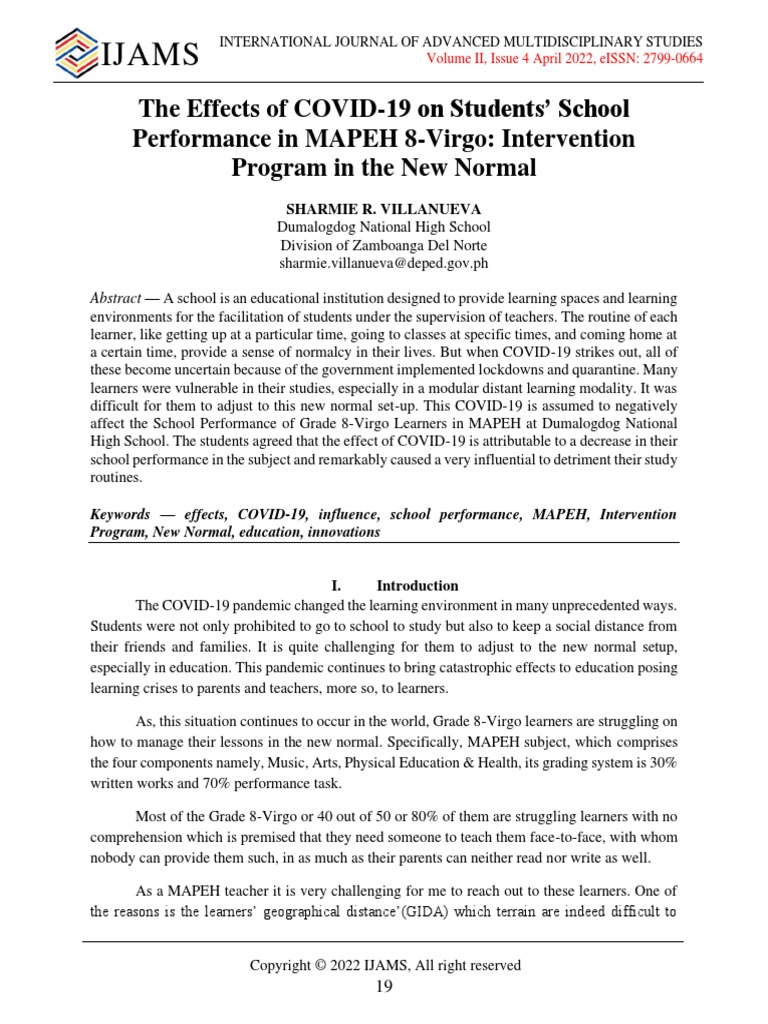 Ijams April 19 25 | PDF | Learning | Survey Methodology