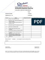 CHECKLIST FOR GRINDING MACHINE