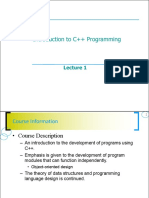 Lecture1 - Introduction To Computer Programming