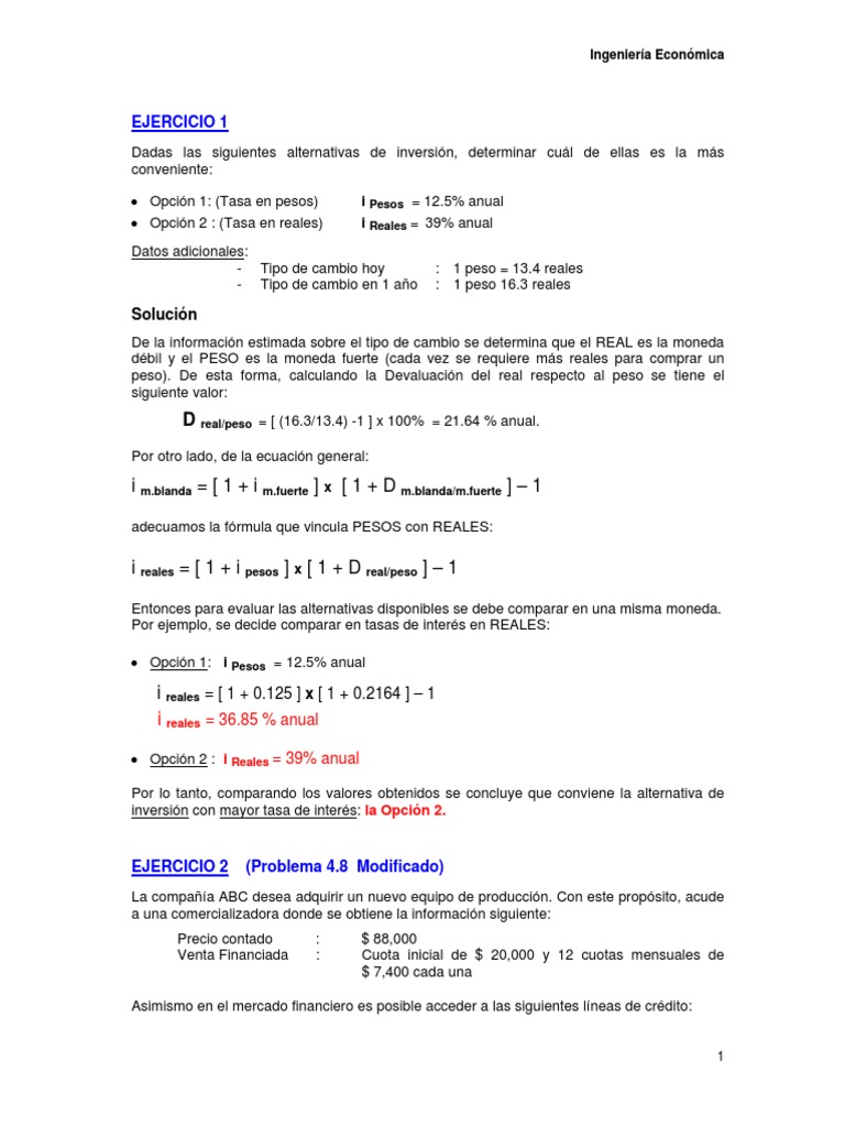 Análisis de Inversiones y Financiamiento | PDF | Tipo de cambio | Dinero
