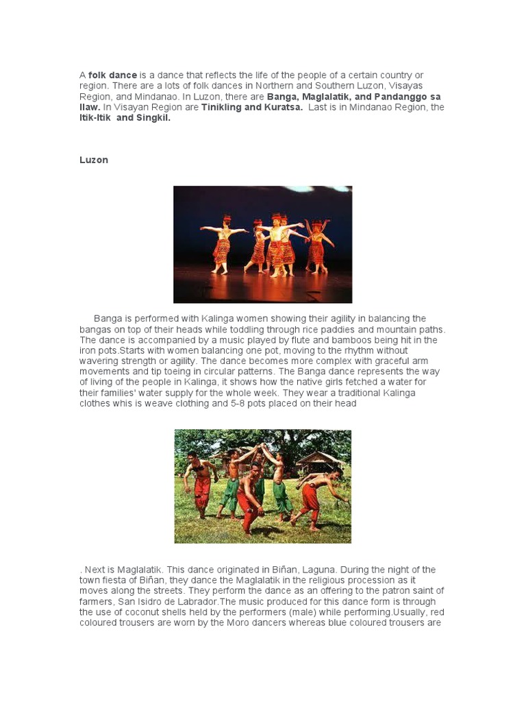 Folk Dance PDF Dances Philippines