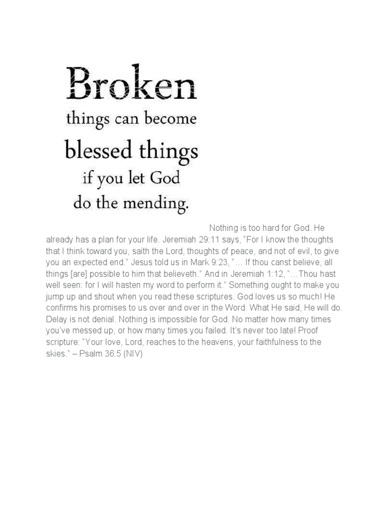 Nothing is too hard for god pdf
