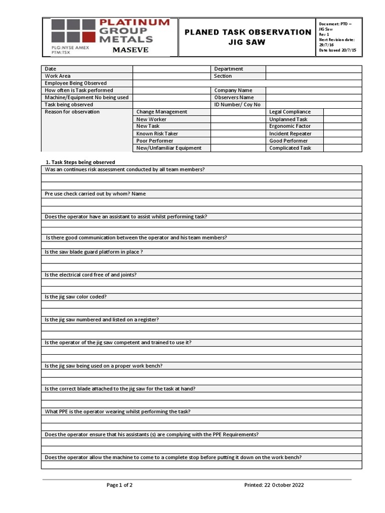 Operating Skill Saw PDF Personal Protective Equipment Employment
