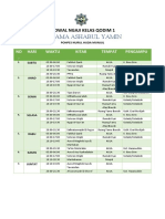 Jadwal Ngaji Kelas Qodim 1