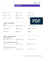 Third Space Learning Solving Equations GCSE Worksheet