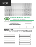 Values 3 1ST Monthly Examination