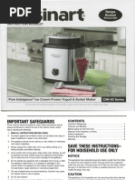 Download Cuisinart 2Qt Ice Cream MachineUser Manual amp Recipes ModelCIM 60 by AKA Toms de Torquemada SN60214958 doc pdf