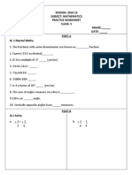 CBSE Class 5 Mathematics Worksheet - Revision