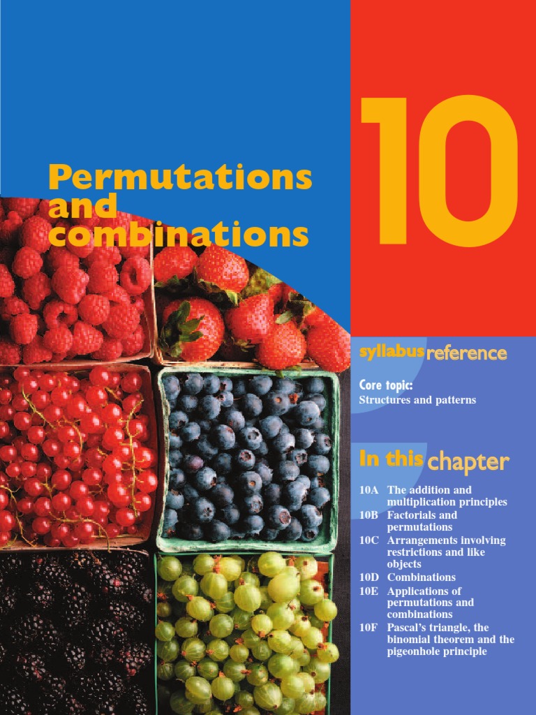 Combinatorics: Principles and Applications | PDF | Entrée | Permutation