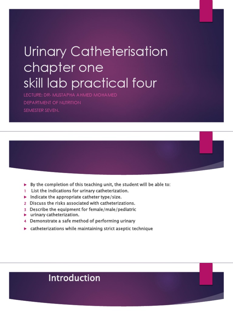 Urinary Catheterisation PDF Catheter Urinary Bladder