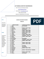 Updated Vaccinated Students Grade 8 D and List of No Show