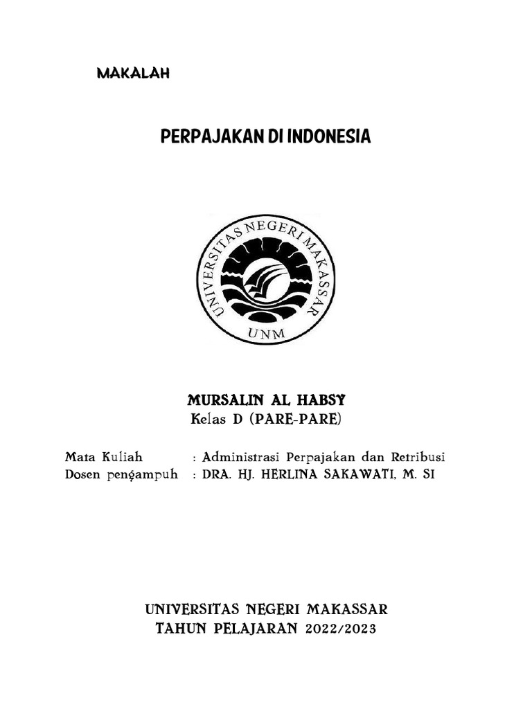 Perpajakan dan Reformasi di Indonesia | PDF