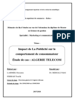 Memoire Impact de La Publicité Sur Le Comportement Du Consommateur