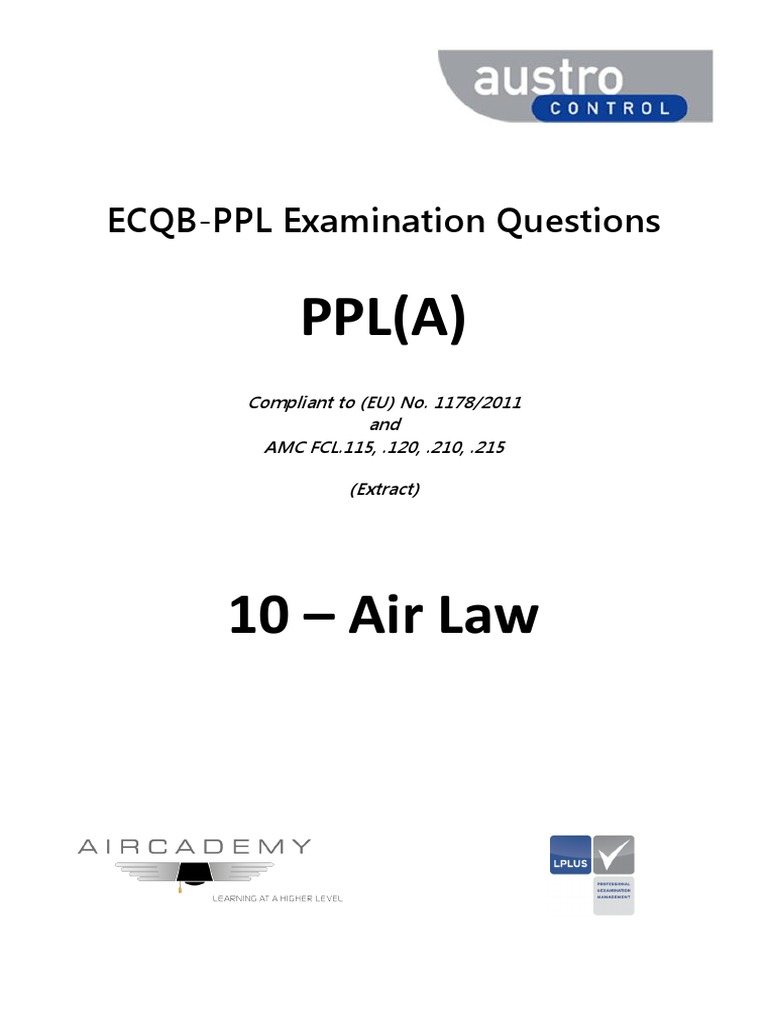 Ecqb PPL A 10 Alw - en | PDF | Visual Flight Rules | Transponder ...
