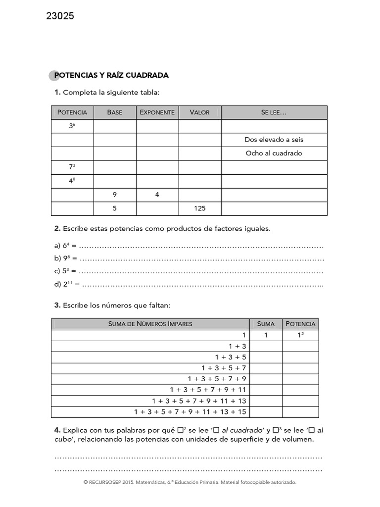Potencias Pdf Exponenciación Matemática Elemental