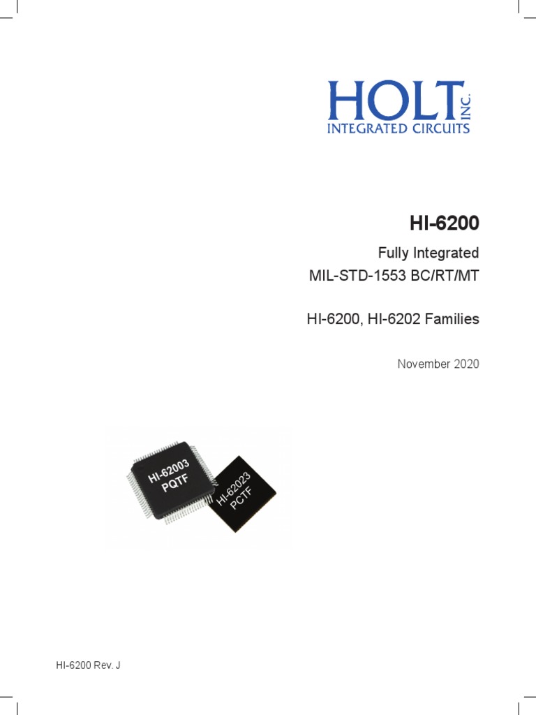 Fully integrated mil std 1553 bc rt mt hi 6200 hi 6202 families pdf