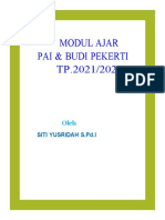 Modul Ajar Pai & Budi Pekerti TP.2021/2022: Siti Yusridah S.Pd.I