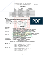 Everwin Matric Summative Assessment Timetable
