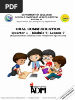 Oral Communication - Module 7