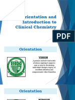 Week 1 - Orientation and Introduction To Clinical Chemistry