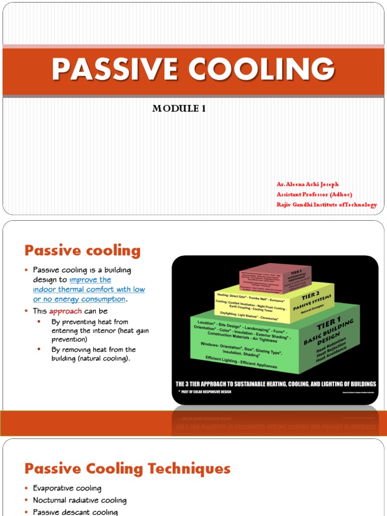 Module 1 - Passive Cooling | PDF | Ventilation (Architecture