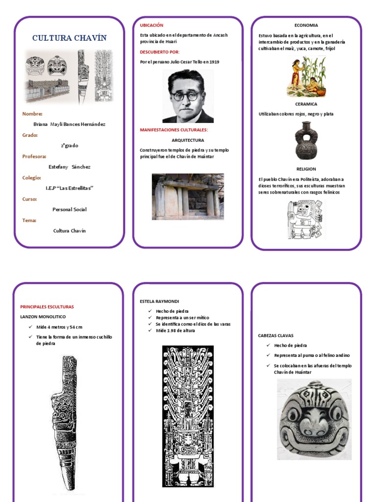 Cultura Chavín: Manifestaciones y Economía | PDF | Era precolombina | Andes