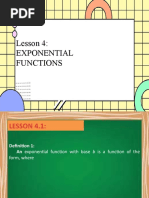 Lesson 4 Exponential Function