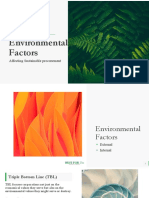 Environmental Factors: Affecting Sustainable Procurement