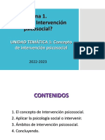 UNIDAD TEMÁTICA 1 Concepto Intervención Psicosocial 22-23 TEMA 1