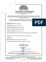 Certificado de conformidade para equipamento de segurança industrial