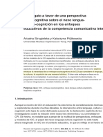 A Plea For A Socio-Cognitive Perspective On The Language-Culture-Cognition Nexus in Educational Approaches To Intercultural Communicative Competence2