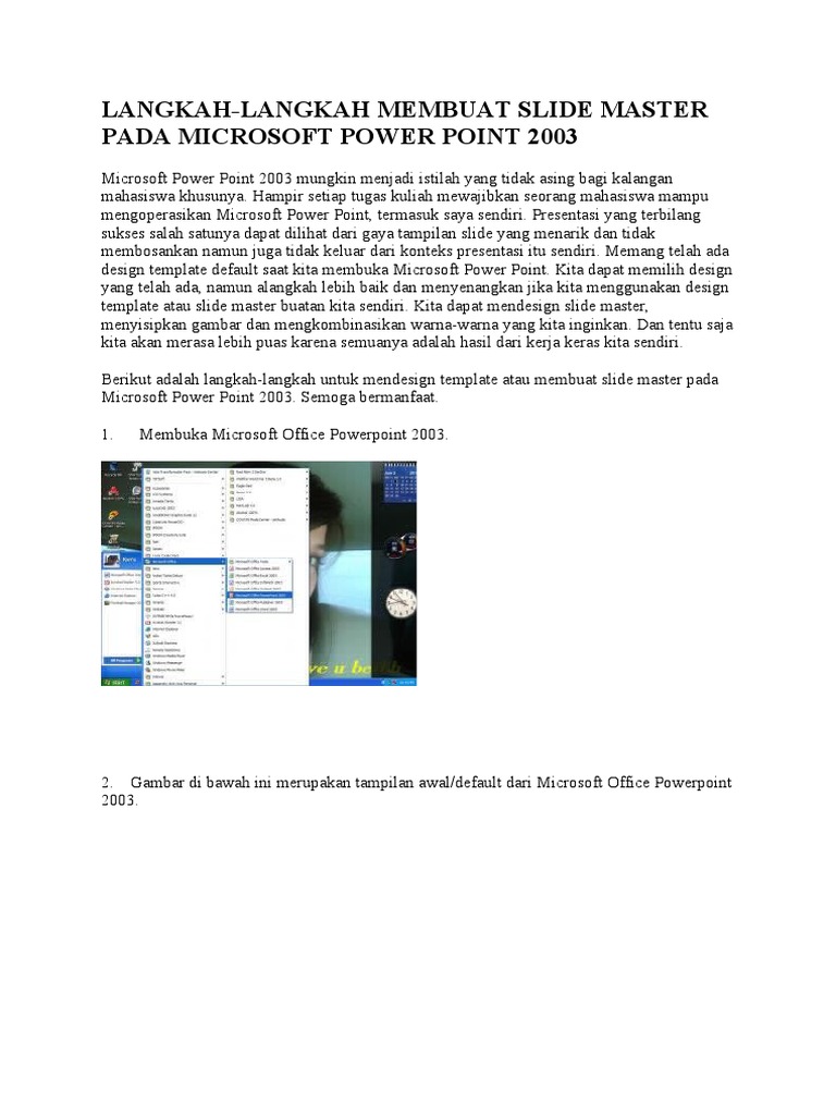 Panduan Membuat Slide Master PowerPoint | PDF