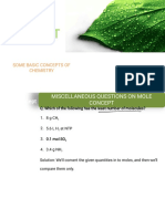 Mole Concept: Some Basic Concepts of Chemistry