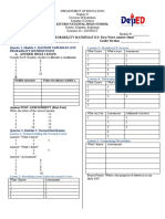 STATISTICS AND PROBABILITY Math 11 Q1 WAVE 1 Answer Sheet