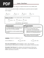 Limits Cheat Sheet