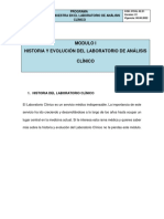 M1 Lectura Historia y Evolucion Laboratorio Analisis Clinico