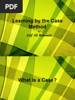 Learning by The Case Method - Lecture 1