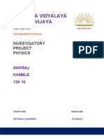 Swaraj's Physics Investigatory Project Don't