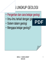 Modul 1 - Geologi