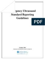 Emergency Ultrasound Standard Reporting Guidelines. ACEP. 2011